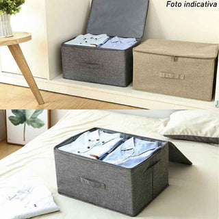 Scatola box porta abiti contenitore con cerniera 40x51x24cm