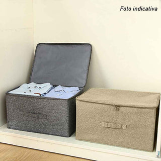 Scatola box porta abiti contenitore con cerniera 40x51x24cm