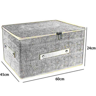 Scatola box porta abiti contenitore con cerniera 45x60x24cm