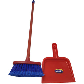 Set pulizia con scopa e paletta giocattolo 62 cm 2 pezzi giochi