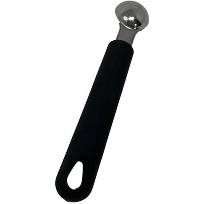 Scavino per frutta melone cucchiaio per decorare e scavare a palline frutta utensili cucina 1 count nero acciaio 16,5 cm