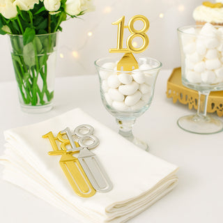 Set 12 bomboniere segnalibro in metallo per festa di 18 anni