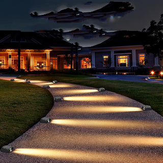 Faretto LED segnapasso con pannello solare 0.4 watt luce calda IP54