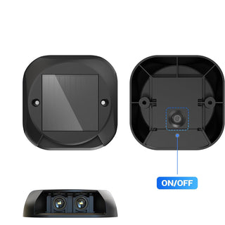 Faretto LED segnapasso con pannello solare 0.4 watt luce calda IP54