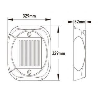 Faretto LED segnapasso con pannello solare 0.4 watt luce calda IP54