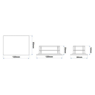 Segnapasso led 4 watt da incasso per cassetta 503 tecnologia cct IP65