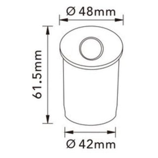 Faretto led ad incasso segnapasso 1,5W luce fredda calda naturale IP54