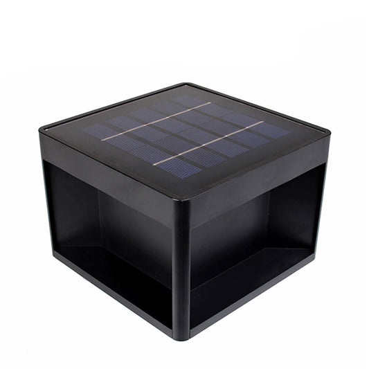 Faretto led 10 watt con pannello solare a cubo applique da parete segnpasso da terra tecnologia cct per esterno IP65