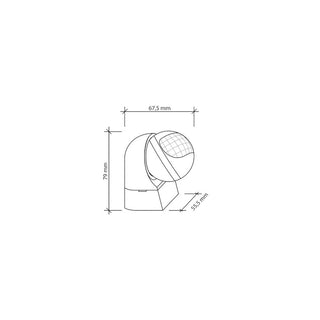 Sensore movimento a infrarossi 800W regolazioni luce 180° IP44
