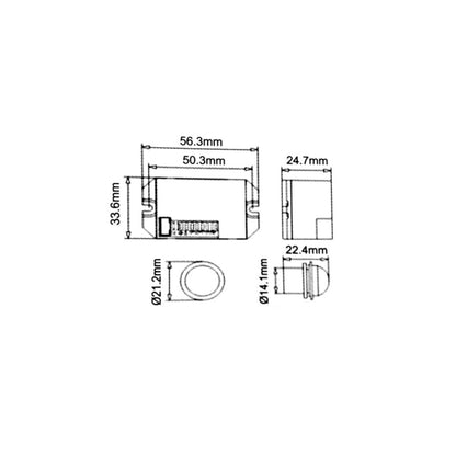 Sensore di movimento per fari lampade con rilevatore di movimenti mini per faro faretti rileva presenza 360° da incasso a soffitto