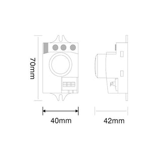 Sensore movimento a microonde interno radar 220-240V  1 a 8 metri 360°