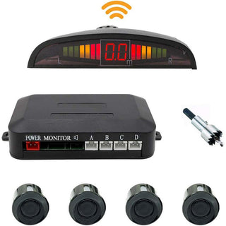4 Sensori parcheggio wireless display segnalazione visiva acustica