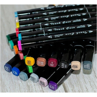 Set di 60 pennarelli vari colori a doppia punta fine e doppia