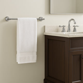 Set completo di 6 accessori in acciaio cromato e vetro satinato