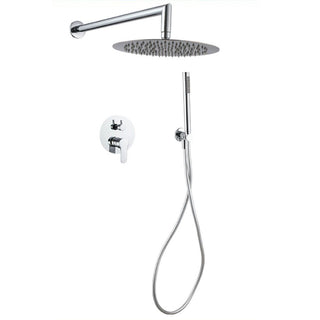 Set doccia tondo miscelatore 2 vie soffione doccetta staffa flessibile