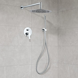 Set doccia tondo miscelatore 2 vie soffione doccetta staffa flessibile