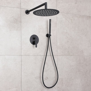 Set doccia tondo miscelatore 2 vie soffione doccetta staffa flessibile