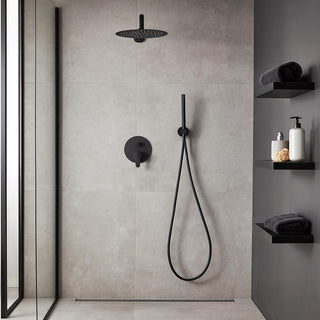 Set doccia tondo miscelatore 2 vie soffione doccetta staffa flessibile