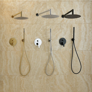 Set doccia tondo miscelatore 2 vie soffione doccetta staffa flessibile