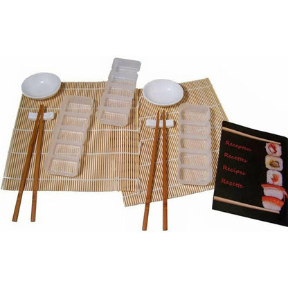 Set sushi per 2 persone 9 pezzi ciotole in ceramica stampi tovaglietta set per aperitivo