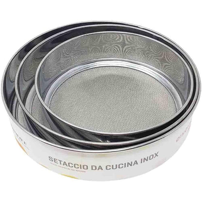 Set 3 setacci rotondi da cucina per farina zucchero cacao setaccio per pasticciere
