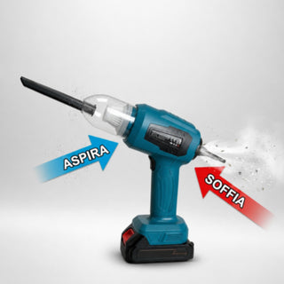 Aspirapolvere soffiatore 2in1 con batteria 48v e vari accessori