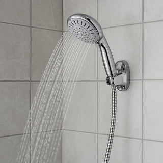 Soffione doccia con tubo flessibile da 1,8 metri e supporto vari getti