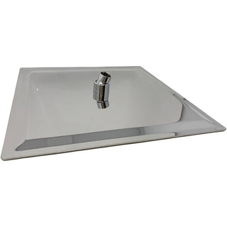 Soffione per doccia slim quadrato 30x30cm effetto pioggia cromato 1/2"
