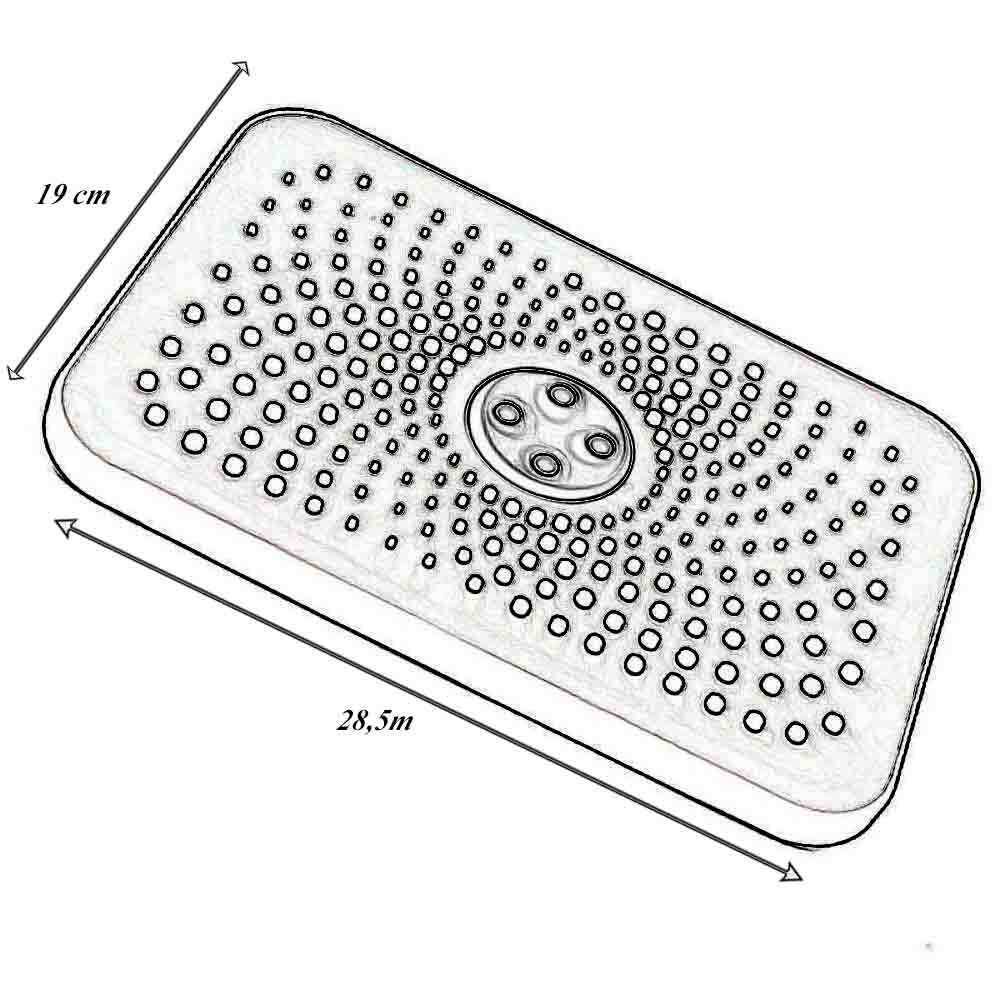 Soffione per doccia da bagno rettangolare 28,5x 19 cm in abs doccetta con filtro anticalcare alta pressione