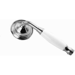 Soffione doccia stile retrò in abs lucido con attacco 1/2" bianco