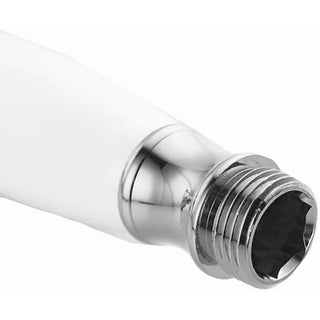 Soffione doccia stile retrò in abs lucido con attacco 1/2" bianco