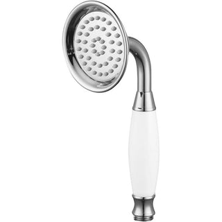Soffione doccia stile retrò in abs lucido con attacco 1/2" bianco