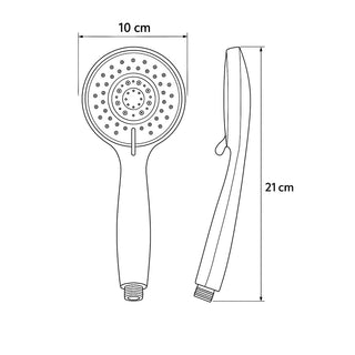 Soffione per vasca da bagno doccia con getto regolabile