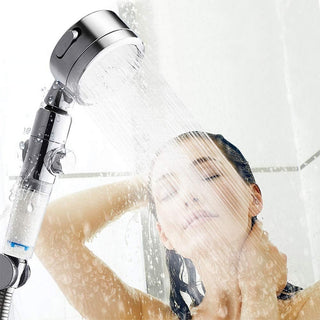Soffione doccia con filtro anticalcare 3 getti d’acqua tasto ON/OFF