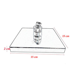 Soffione doccia con led rgb quadrato 15x15 cm per cromoterapia