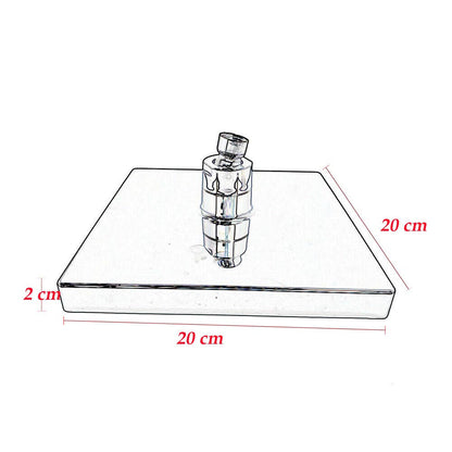Soffione doccia con led rgb quadrato 20x20 cm per cromoterapia doccia emozionale doccetta multicolore