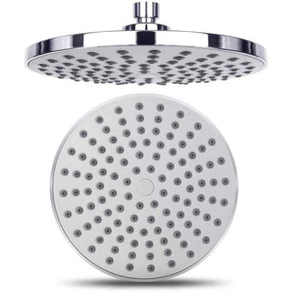 Soffione doccia con led rgb rotondo Ø 20 cm per cromoterapia argento