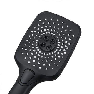Soffione multigetto nero in abs con filtro anticalcare attacco 1/2"