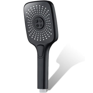 Soffione multigetto nero in abs con filtro anticalcare attacco 1/2"