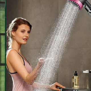 Soffione doccia 4 modalità di getto setole in silicone tasto ON/OFF