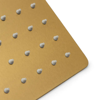 Soffione doccia ultra slim quadrato 25x25 cm oro satinato attacco ½
