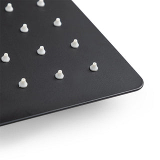 Soffione doccia ultra slim quadrato 25x25 cm nero attacco ½