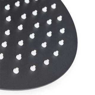 Soffione doccia ultra slim tondo Ø25 cm nero attacco ½