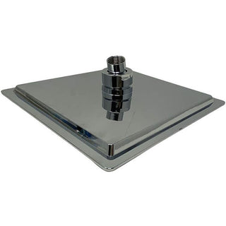 Soffione per doccia quadrato 20x20 cm effetto pioggia ABS attacco 1/2"