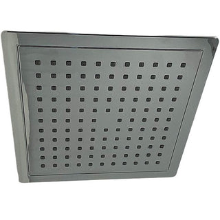 Soffione per doccia quadrato 20x20 cm effetto pioggia ABS attacco 1/2"