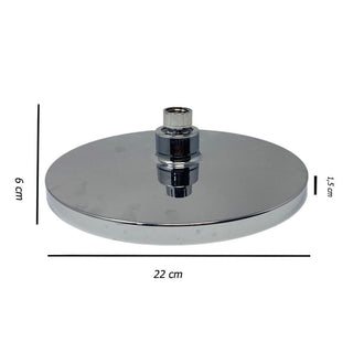 Soffione per docciarotondo 22 cm in abs alta pressione cromato