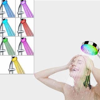 Soffione doccia con led rgb 20 e 25  cm cromoterapia multicolore