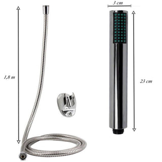 Soffione con tubo flessibile da 1,8 metri con supporto staffa a muro