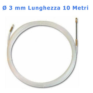 Sonda passacavi per elettricista con molla 5 10 20 metri Ø 3 mm
