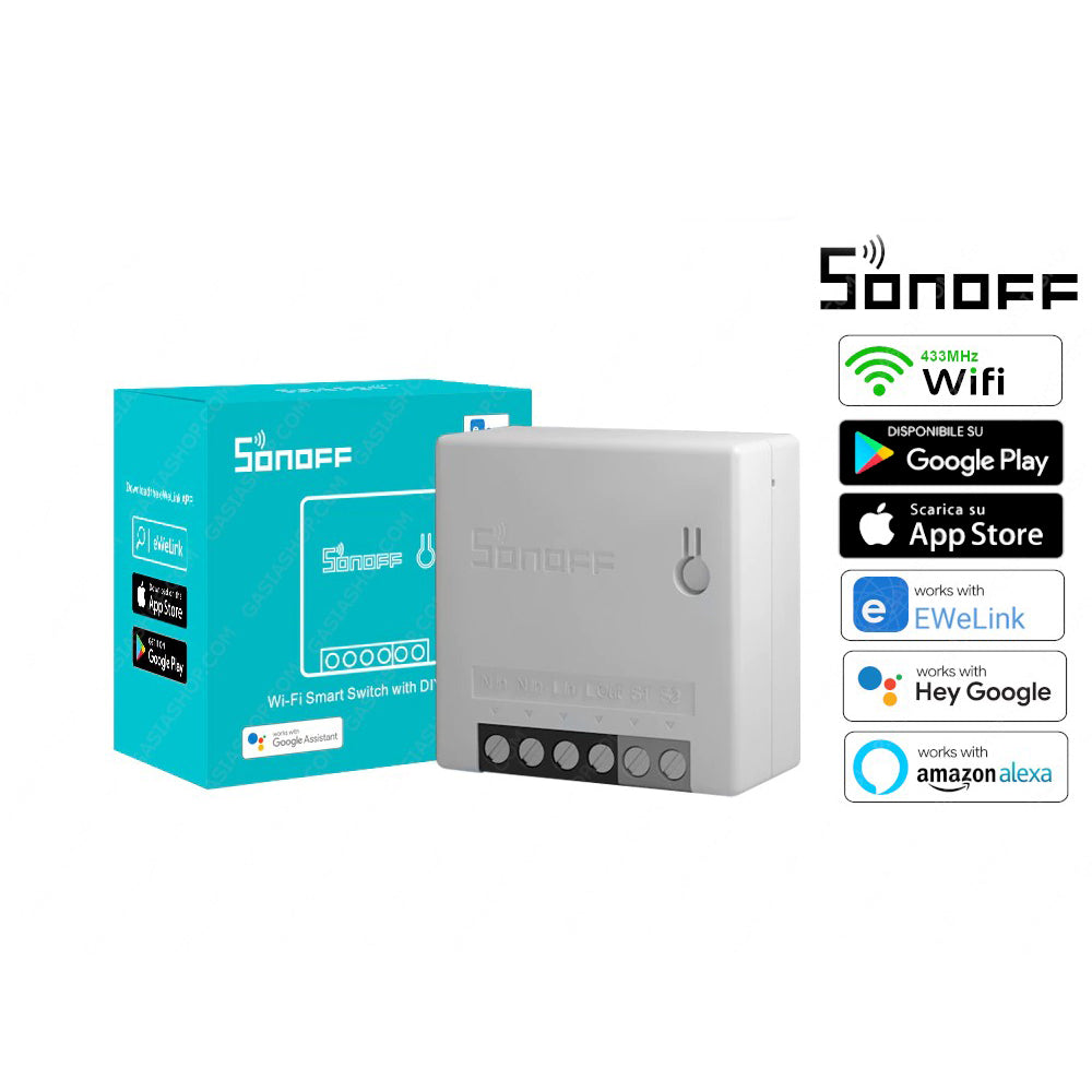 Interruttore smart intelligente SONOFF minir2 wireless wifi  con app per tablet smartphone